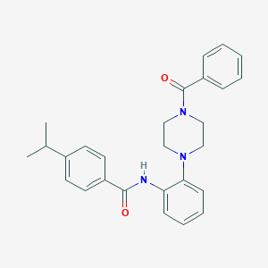 molecular formula C27H29N3O2 B365393 N-[2-(4-benzoylpiperazin-1-yl)phenyl]-4-propan-2-ylbenzamide CAS No. 764710-22-7