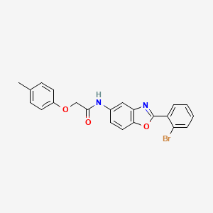 molecular formula C22H17BrN2O3 B3653930 N-[2-(2-bromophenyl)-1,3-benzoxazol-5-yl]-2-(4-methylphenoxy)acetamide 