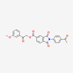 2-(3-METHOXYPHENYL)-2-OXOETHYL 2-(4-ACETYLPHENYL)-1,3-DIOXOISOINDOLE-5-CARBOXYLATE