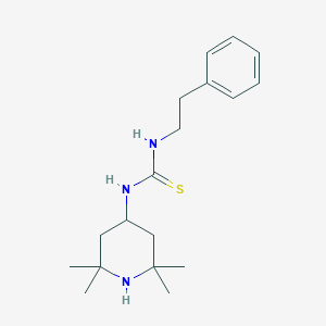 molecular formula C18H29N3S B3653947 N-PHENETHYL-N'-(2,2,6,6-TETRAMETHYL-4-PIPERIDYL)THIOUREA 