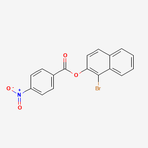 molecular formula C17H10BrNO4 B3653959 1-Bromonaphthalen-2-yl 4-nitrobenzoate 