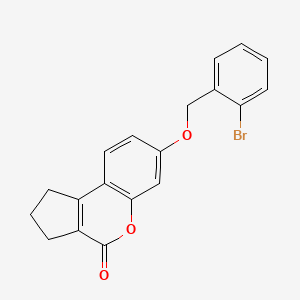 7-[(2-BROMOPHENYL)METHOXY]-1H,2H,3H,4H-CYCLOPENTA[C]CHROMEN-4-ONE