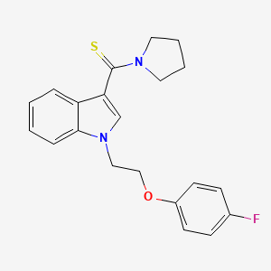 1-[2-(4-FLUOROPHENOXY)ETHYL]-3-(PYRROLIDINE-1-CARBOTHIOYL)-1H-INDOLE