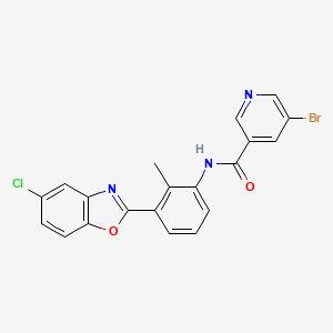 5-bromo-N-[3-(5-chloro-1,3-benzoxazol-2-yl)-2-methylphenyl]pyridine-3-carboxamide