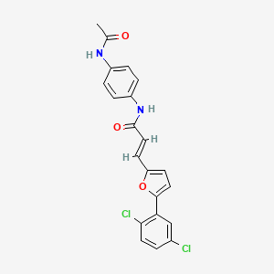 (E)-N-(4-acetamidophenyl)-3-[5-(2,5-dichlorophenyl)furan-2-yl]prop-2-enamide