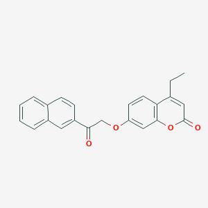 molecular formula C23H18O4 B3654057 4-ethyl-7-[2-(2-naphthyl)-2-oxoethoxy]-2H-chromen-2-one 