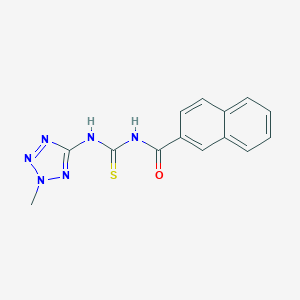 molecular formula C14H12N6OS B365406 N-[(2-methyltetrazol-5-yl)carbamothioyl]naphthalene-2-carboxamide CAS No. 573697-15-1