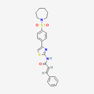 (2E)-N-{4-[4-(azepan-1-ylsulfonyl)phenyl]-1,3-thiazol-2-yl}-3-phenylprop-2-enamide