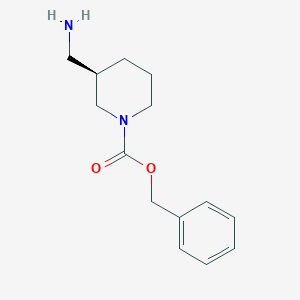 molecular formula C14H20N2O2 B036541 (R)-苯甲基 3-(氨基甲基)哌啶-1-羧酸酯 CAS No. 1217977-11-1
