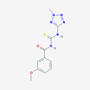 3-methoxy-N-[(2-methyl-2H-tetrazol-5-yl)carbamothioyl]benzamide