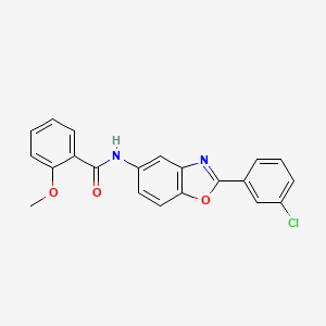 molecular formula C21H15ClN2O3 B3654105 N-[2-(3-chlorophenyl)-1,3-benzoxazol-5-yl]-2-methoxybenzamide 