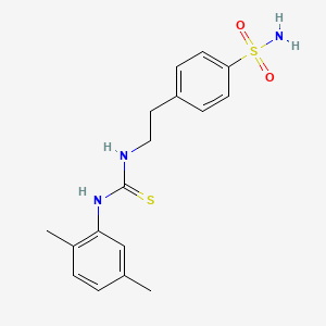 4-[2-({[(2,5-dimethylphenyl)amino]carbonothioyl}amino)ethyl]benzenesulfonamide