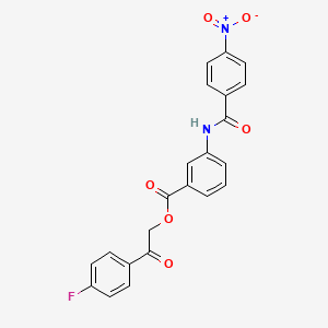 2-(4-fluorophenyl)-2-oxoethyl 3-[(4-nitrobenzoyl)amino]benzoate