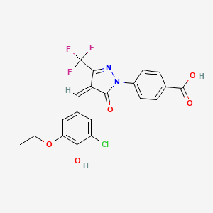 4-[4-(3-chloro-5-ethoxy-4-hydroxybenzylidene)-5-oxo-3-(trifluoromethyl)-4,5-dihydro-1H-pyrazol-1-yl]benzoic acid