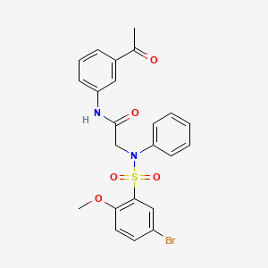 N-(3-acetylphenyl)-N~2~-[(5-bromo-2-methoxyphenyl)sulfonyl]-N~2~-phenylglycinamide