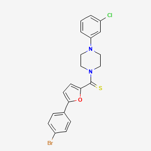 molecular formula C21H18BrClN2OS B3654154 [5-(4-Bromophenyl)furan-2-yl]-[4-(3-chlorophenyl)piperazin-1-yl]methanethione 