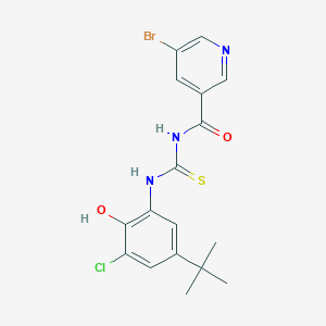 5-bromo-N-[(5-tert-butyl-3-chloro-2-hydroxyphenyl)carbamothioyl]pyridine-3-carboxamide