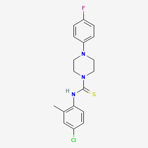 N-(4-CHLORO-2-METHYLPHENYL)-4-(4-FLUOROPHENYL)TETRAHYDRO-1(2H)-PYRAZINECARBOTHIOAMIDE