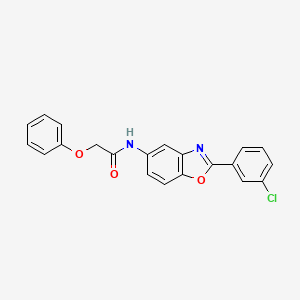 N-[2-(3-chlorophenyl)-1,3-benzoxazol-5-yl]-2-phenoxyacetamide