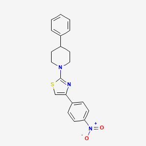 molecular formula C20H19N3O2S B3654199 4-(4-Nitrophenyl)-2-(4-phenylpiperidin-1-yl)-1,3-thiazole 