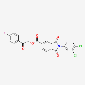 2-(4-FLUOROPHENYL)-2-OXOETHYL 2-(3,4-DICHLOROPHENYL)-1,3-DIOXOISOINDOLE-5-CARBOXYLATE