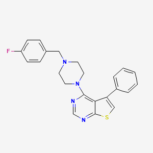 4-[4-(4-fluorobenzyl)-1-piperazinyl]-5-phenylthieno[2,3-d]pyrimidine