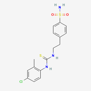 4-[2-({[(4-chloro-2-methylphenyl)amino]carbonothioyl}amino)ethyl]benzenesulfonamide