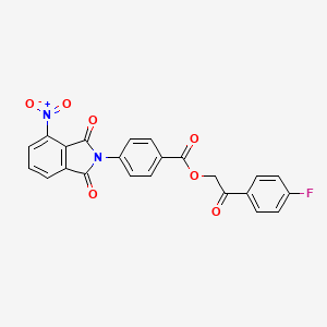 2-(4-fluorophenyl)-2-oxoethyl 4-(4-nitro-1,3-dioxo-1,3-dihydro-2H-isoindol-2-yl)benzoate