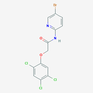 molecular formula C13H8BrCl3N2O2 B3654259 N-(5-bromopyridin-2-yl)-2-(2,4,5-trichlorophenoxy)acetamide 