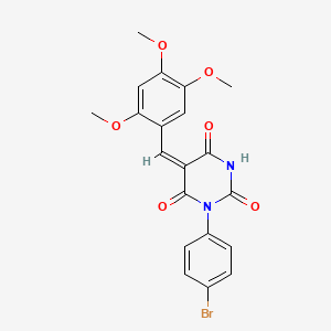 (5E)-1-(4-bromophenyl)-5-(2,4,5-trimethoxybenzylidene)pyrimidine-2,4,6(1H,3H,5H)-trione