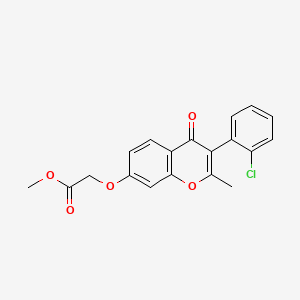 molecular formula C19H15ClO5 B3654282 methyl {[3-(2-chlorophenyl)-2-methyl-4-oxo-4H-chromen-7-yl]oxy}acetate 