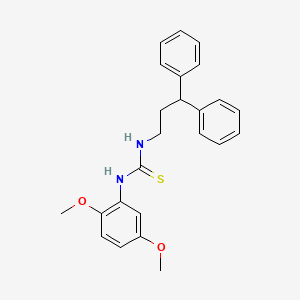 molecular formula C24H26N2O2S B3654290 1-(2,5-Dimethoxyphenyl)-3-(3,3-diphenylpropyl)thiourea 