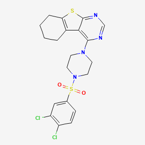 4-{4-[(3,4-Dichlorophenyl)sulfonyl]piperazin-1-yl}-5,6,7,8-tetrahydro[1]benzothieno[2,3-d]pyrimidine