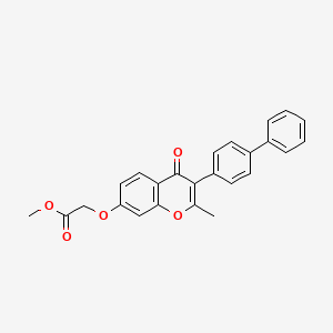 methyl {[3-(4-biphenylyl)-2-methyl-4-oxo-4H-chromen-7-yl]oxy}acetate