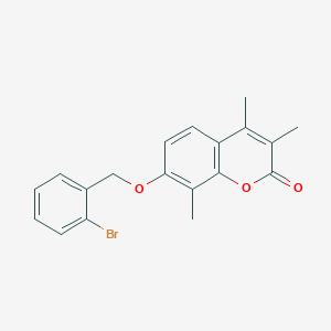 7-[(2-BROMOPHENYL)METHOXY]-3,4,8-TRIMETHYL-2H-CHROMEN-2-ONE