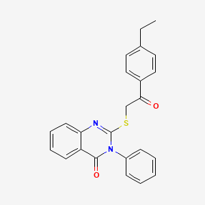 2-{[2-(4-ETHYLPHENYL)-2-OXOETHYL]SULFANYL}-3-PHENYL-3,4-DIHYDROQUINAZOLIN-4-ONE