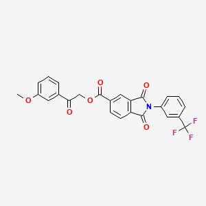 2-(3-METHOXYPHENYL)-2-OXOETHYL 1,3-DIOXO-2-[3-(TRIFLUOROMETHYL)PHENYL]ISOINDOLE-5-CARBOXYLATE