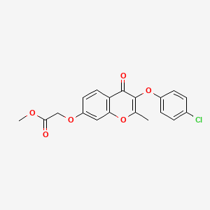 methyl {[3-(4-chlorophenoxy)-2-methyl-4-oxo-4H-chromen-7-yl]oxy}acetate