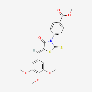 methyl 4-[(5Z)-4-oxo-2-thioxo-5-(3,4,5-trimethoxybenzylidene)-1,3-thiazolidin-3-yl]benzoate