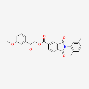 2-(3-methoxyphenyl)-2-oxoethyl 2-(2,5-dimethylphenyl)-1,3-dioxo-5-isoindolinecarboxylate