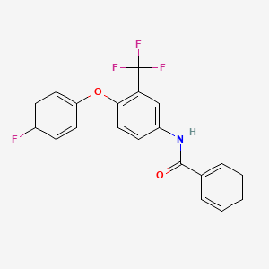 molecular formula C20H13F4NO2 B3654486 N-[4-(4-fluorophenoxy)-3-(trifluoromethyl)phenyl]benzamide 