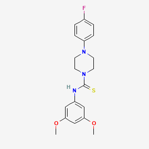 molecular formula C19H22FN3O2S B3654491 N-(3,5-dimethoxyphenyl)-4-(4-fluorophenyl)piperazine-1-carbothioamide 