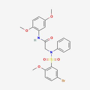 N~2~-[(5-bromo-2-methoxyphenyl)sulfonyl]-N-(2,5-dimethoxyphenyl)-N~2~-phenylglycinamide