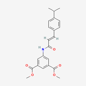 molecular formula C22H23NO5 B3654512 dimethyl 5-({(2E)-3-[4-(propan-2-yl)phenyl]prop-2-enoyl}amino)benzene-1,3-dicarboxylate 