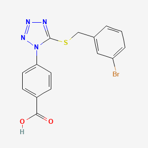 4-{5-[(3-bromobenzyl)thio]-1H-tetrazol-1-yl}benzoic acid