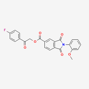 2-(4-fluorophenyl)-2-oxoethyl 2-(2-methoxyphenyl)-1,3-dioxo-5-isoindolinecarboxylate