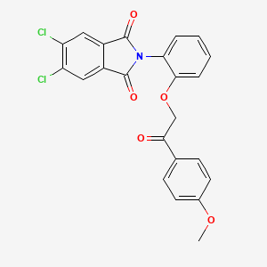 molecular formula C23H15Cl2NO5 B3654581 5,6-dichloro-2-{2-[2-(4-methoxyphenyl)-2-oxoethoxy]phenyl}-1H-isoindole-1,3(2H)-dione 