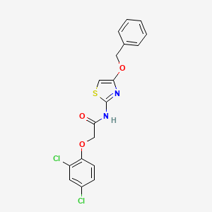 molecular formula C18H14Cl2N2O3S B3654583 2-(2,4-dichlorophenoxy)-N-(4-phenylmethoxy-1,3-thiazol-2-yl)acetamide 