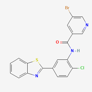 N-[5-(1,3-benzothiazol-2-yl)-2-chlorophenyl]-5-bromonicotinamide