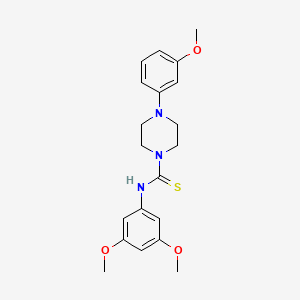 molecular formula C20H25N3O3S B3654589 N-(3,5-dimethoxyphenyl)-4-(3-methoxyphenyl)piperazine-1-carbothioamide 